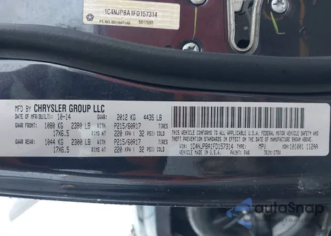 2015 Jeep Patriot Altitude Edition from USA, damaged, VIN 1C4NJPBA1FD157314